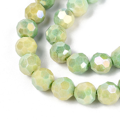 Anti-Tarnish Electroplate Glass Beads Strands EGLA-T021-8mm-15-12-1