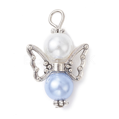 10Pcs Glass Pendants PALLOY-JF00569-10A-1