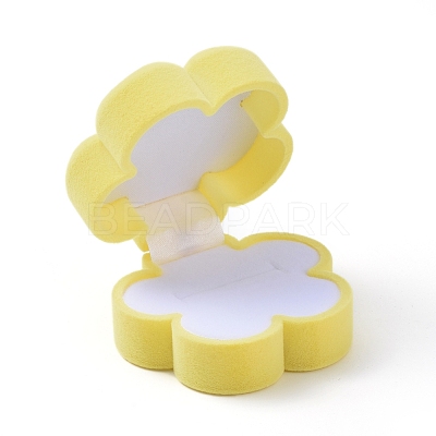Plum Blossom Shape Velvet Jewelry Boxes VBOX-L002-F02-1