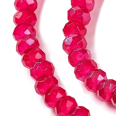 Baking Electroplate Glass Beads Strands X-DGLA-A039-J4mm-B21-1
