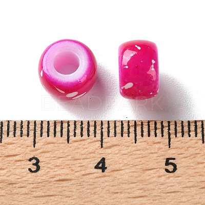 Spray Painted ABS Plastic European Beads KY-G033-01A-10-1