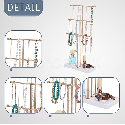 3-Tier Iron T-Bar Jewelry Display Risers ODIS-C008-02G-1