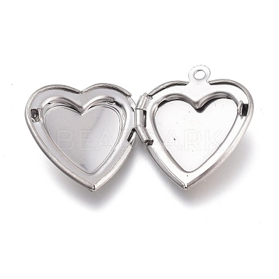 Non-Tarnish 316 Stainless Steel Locket Pendants X-STAS-Z010-03A-1