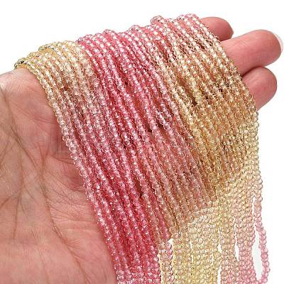 Transparent Painted Glass Beads Strands DGLA-A034-T1mm-A09-1
