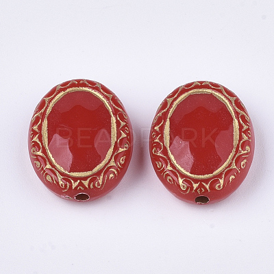 Plating Acrylic Beads PACR-T008-06D-1
