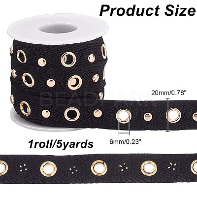 5 Yards Webbing Flat Polyester Ribbons FIND-AR0004-73B-G-1