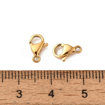 Ion Plating(IP) 304 Stainless Steel Lobster Claw Clasps X-STAS-AB09-G-01-1