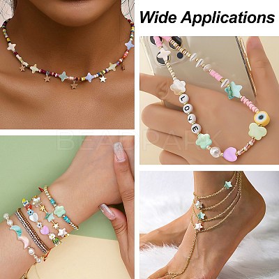 60Pcs 6 Styles Macaron Color Natural Shell Dyed Beads BSHE-CJ0001-13-1