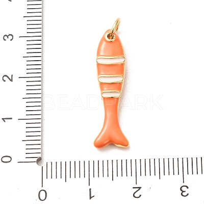 Brass with Enamel Pendants KK-CBA2F11-03G-01-1