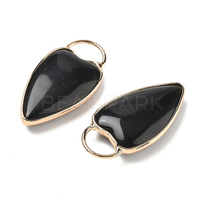 Natural Obsidian Pendants G-I393-01G-02-1