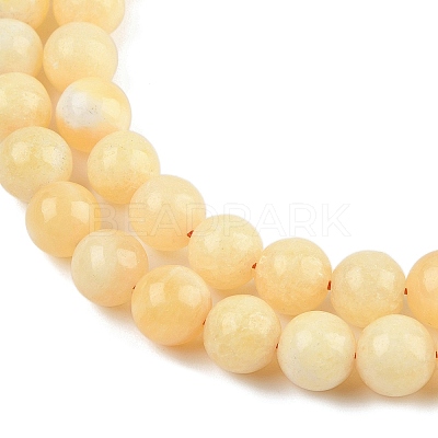 Natural Yellow Calcite Beads Strands G-C251-A01-10mm-1