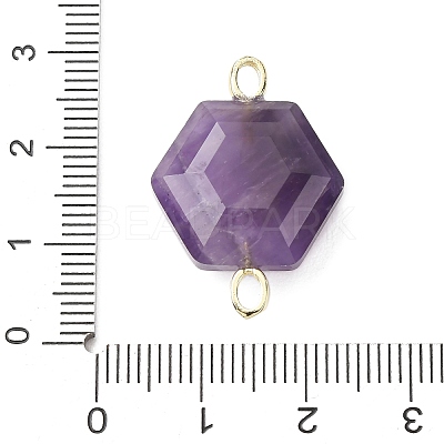 Faceted Natural Amethyst Carved Links G-T146-01G-09-1