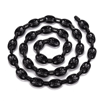 Handmade Opaque Acrylic Coffee Bean Chains CHAC-ZX0001-01D-1