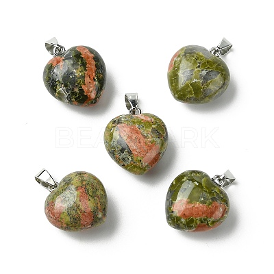 Natural Unakite Pendants G-F820-10A-27-1
