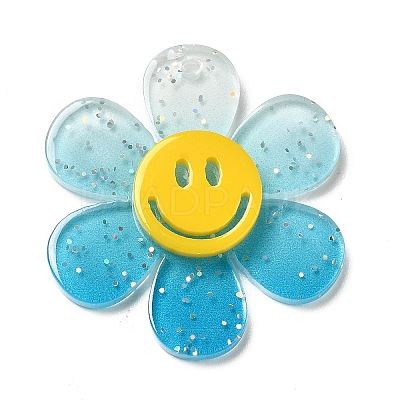 Gradient Color Transparent Acrylic Pendants OACR-H004-01D-1