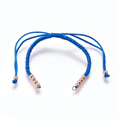 Nylon Cord Braided Bead Bracelets Making BJEW-F360-FRG-1
