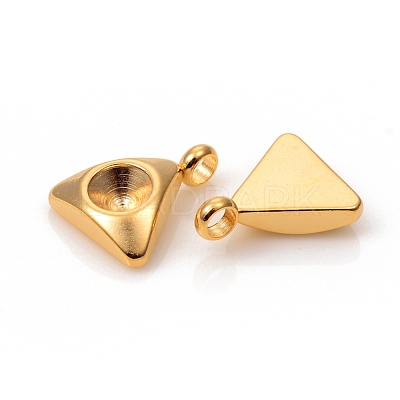 201 Stainless Steel Pendants Rhinestone Settings STAS-L244-32G-1