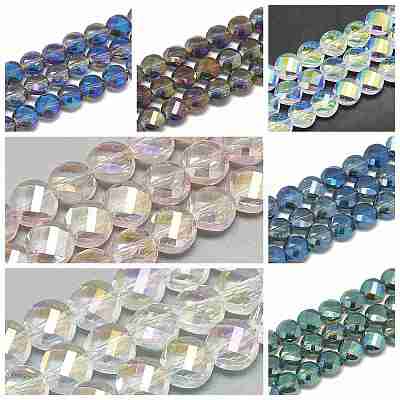 Electroplate Glass Beads Strands EGLA-Q098-AM-1