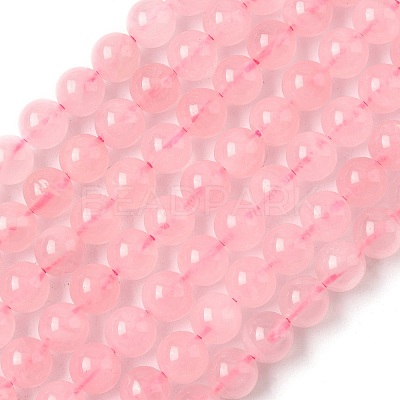 Pink Color Natural Madagascar Rose Quartz Beads Strands G-F222-41-6mm-1