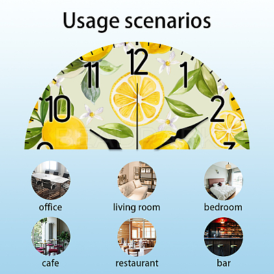 MDF Printed Wall Clock HJEW-WH0058-010-1