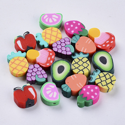 Handmade Polymer Clay Beads CLAY-S093-21-1