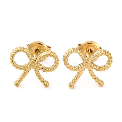 Ion Plating(IP) 304 Stainless Steel Stud Earrings X-EJEW-G395-20G-1