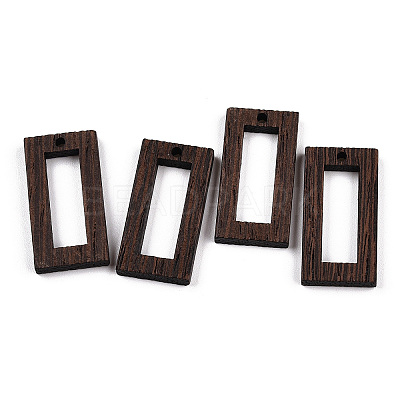 Natural Wenge Wood Pendants WOOD-T023-36-1
