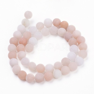 Natural Pink Aventurine Beads Strands X-G-F520-56-4mm-1