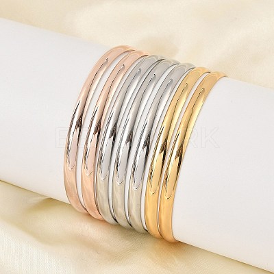 Fashion 201 Stainless Steel Bangle Sets X-BJEW-L664-024D-M-1-1