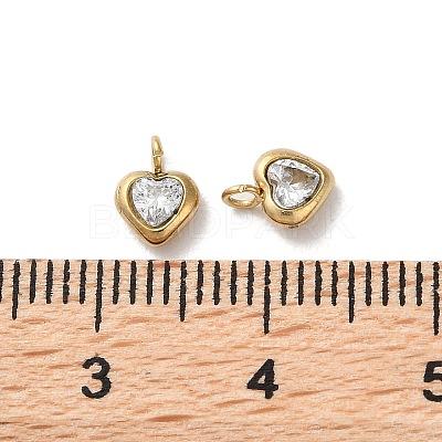 High Polished 304 Stainless Steel Micro Pave Cubic Zirconia Pendants STAS-L022-396B-G-1