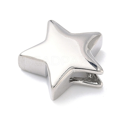 Star Brass Slide Charms KK-P349-18A-P-1
