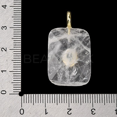 Natural Quartz Crystal Faceted Pendants G-B186-01G-10-1