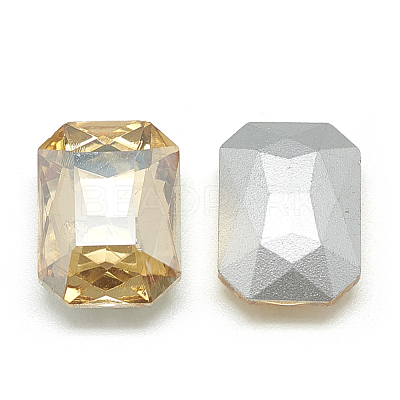 Pointed Back Glass Rhinestone Cabochons RGLA-T079-13x18mm-06-1