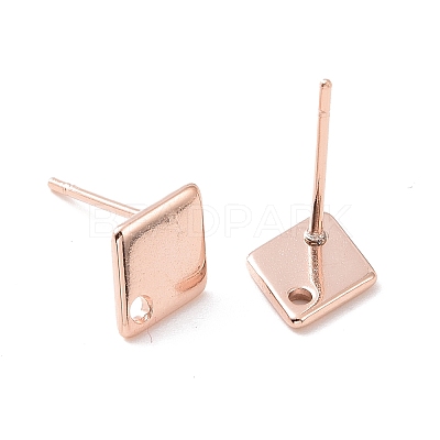 201 Stainless Steel Stud Earring Findings X-STAS-K241-01RG-1