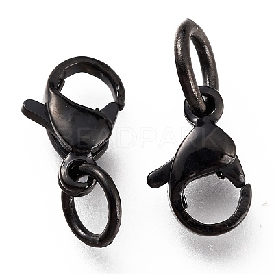 304 Stainless Steel Lobster Claw Clasps Ion Plating(IP) X-STAS-G240-01A-EB-1