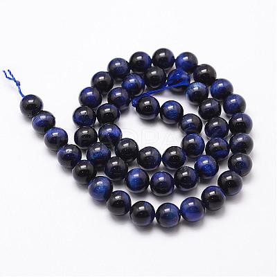 Natural Tiger Eye Bead Strands G-D840-54-10mm-02-1