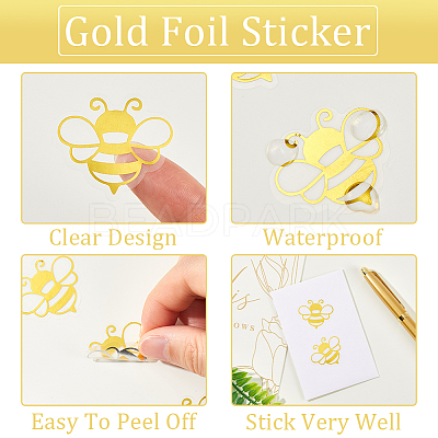 Gold Foil Self-adhesive Stickers DIY-WH20001-13E-1