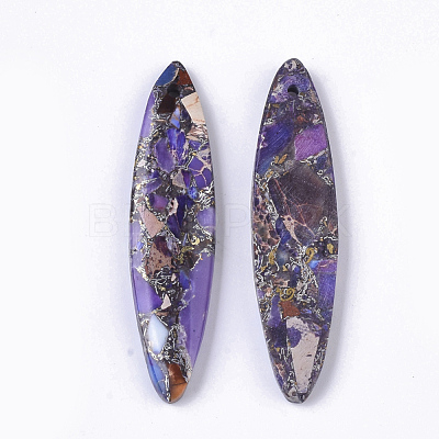 Synthetic Regalite/Imperial Jasper/Sea Sediment Jasper Pendants G-S366-008A-1