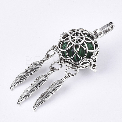 Alloy Cage Big Pendants G-S246-16-1