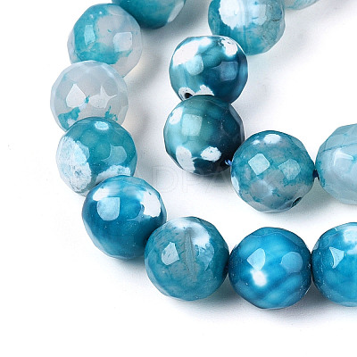 Dyed & Heated Natural Fire Crackle Agate Beads Strands G-N359-01B-06-1