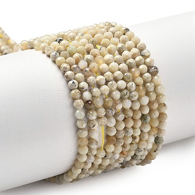 Natural Yellow Opal Beads Strands G-B145-A03-3mm-1