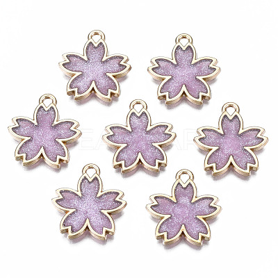 Rack Plating Alloy Epoxy Resin Pendants PALLOY-T083-02D-1