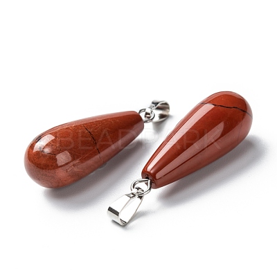 Natural Red Jasper Pendants G-F707-05-1