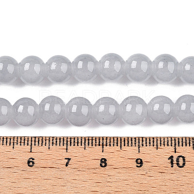 Baking Paint Imitation Jade Glass Round Bead Strands X1-DGLA-Q021-8mm-43-1