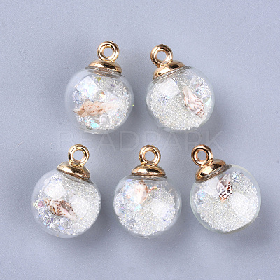 Transparent Glass Globe Pendants X-GLAA-S181-06K-1
