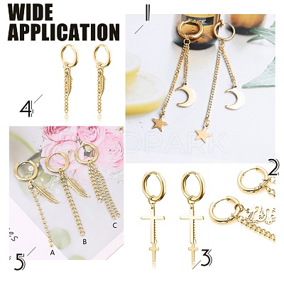 Iron Ends with Twist Chains CH-CH017-G-5cm-1