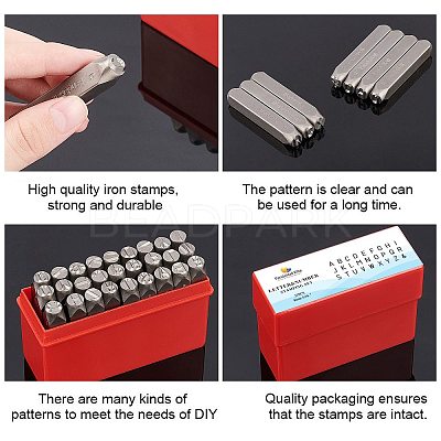 Iron Seal Stamps Set AJEW-PH0002-05-1