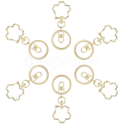 18Pcs Alloy Keychain Clasps KEYC-SC0001-72G-1