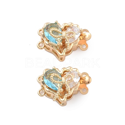 Brass Glass Box Clasps KK-B125-01G-01-1