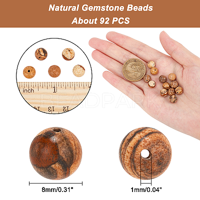 Natural Gemstone Beads Strands G-AR0003-80-1